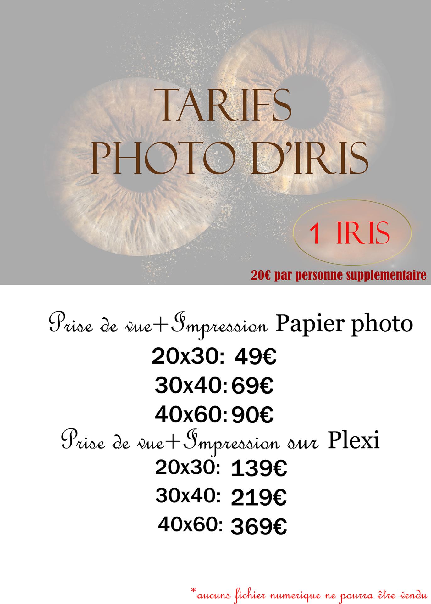 Tarifs iris